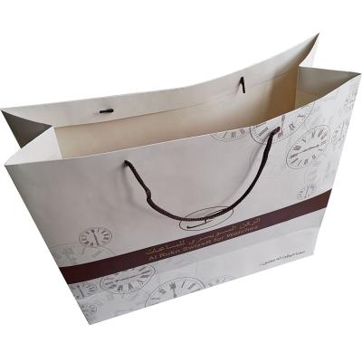 China Custom Logo Paper Bag Recyclable Nylon Rope Shopping Shopping Bag for sale