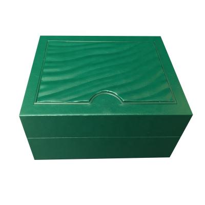 China For Luxury Watch Packaging Custom Tan And Silver Logo Green Gift Watch Box Packaging for sale