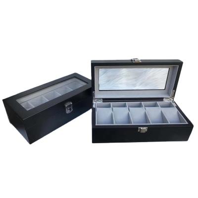 China Luxury Solid Wooden Watch Box Multi-Position Wooden Watch Case +flannel Wooden Storage Quantity Box for sale