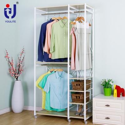 China SGS Metal Cabinet Organizer Portable Storage Rack Wire Layer Divider Frame Double Sided Shelf for sale