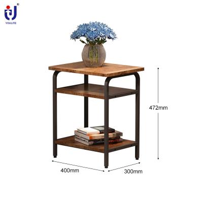 China Convertible Bed Side Metal Frame Modern Design Living Room End Table Wooden Tea Table Furniture for sale