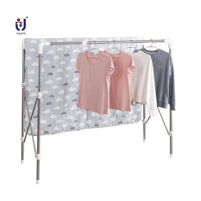 China Large Folding High Quality Garment Metal Hanger Rack for sale