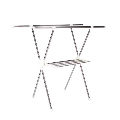 China Minimalist high quality telescopic foldable stretch x-type hanging clothes drying rack for sale