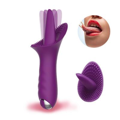 China 10 Modes Vibration Women Tongue Licking 10 Modes Vibration Clit Stimulator LOS Adultos Sexual mujer Para de juguete for sale