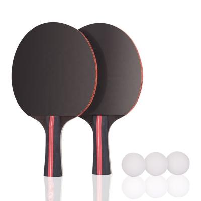 China Professional Ping Pong Paddle Advanced Ping Pong Training Racket with Carry Case, 7 Ply Wooden Blade with Long Handle 150*260mm for sale