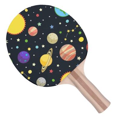 China Wooden Colorful Chinese Zodiac Pattern Series Table Tennis Paddle For Kids for sale