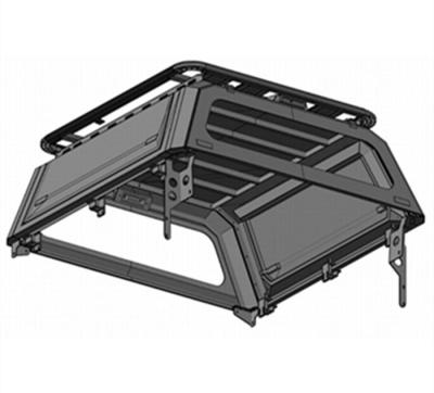 China Waterproof Awning 4X4 Camper Pickup Truck Hardtop Steel Topper Camper 4x4 Truck Awning For Ford Raptor Ranger Toyota Hilux Tacoma Tundra for sale