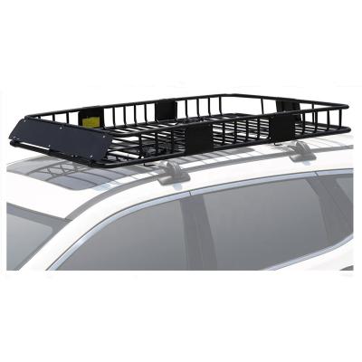 China Alloy Steel Car Roof Rack Cargo Basket With 150 Pound Capacity Top Luggage Carrier Fit For SUV Truck Cars for sale