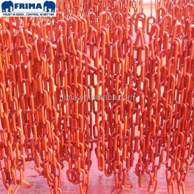 China Full Size Long Link G80 Painted Chain Red Lashing Welded Lashing Chain for sale