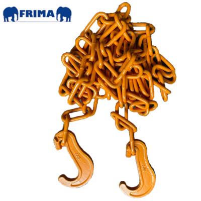 China Lashing 13mm High Strength Alloy Powder Coating Lashing J Hook C Chain for sale