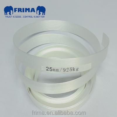 China Manual Racing Compound 25mm White Color Polyester Fiber Packing Rope Strap For Protection for sale