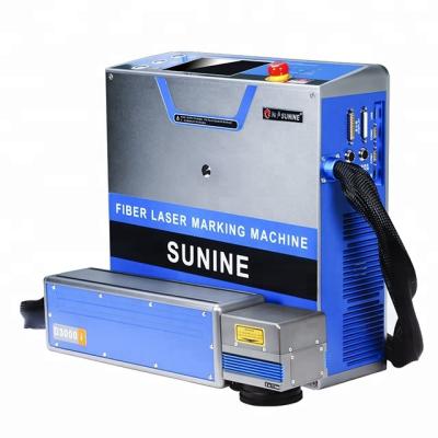 China PortableGuangzhou Sunine 50w intelligent laser marking pipe fiber laser marking machine for metal/non metal material for sale