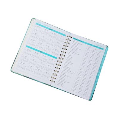 China 2022 Agenda Notebook Planner A5 Custom Notebook Spiral Hardcover Notebook Planner for sale