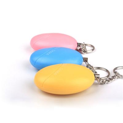 China 130dB super loud personal woman self defense keychain alarm in bulk for sale