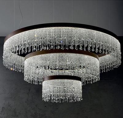 China Modern JC LIGHTING Modern Raindrop Crystal Round Selling Chandelier Light Rainbow Crystal Chandelier For Living Room for sale