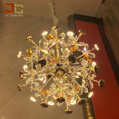 China High Performance Cost Ratio JC LIGHTING Artist Custom Crystal Chandelier Colored Globe Island Kitchen Decor Pendant Piece EG for sale