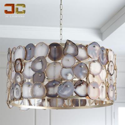 China Mordern JC LIGHTING Nordic Style Home Lighting Agate Onyx Plate Stone Chandelier Custom Design For Countryside Villas for sale