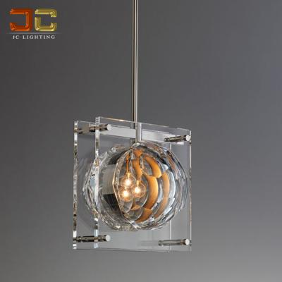 China Modern Luxury Pendant Light Gold Kitchen Island Lamp Luxury Lighting Crystal Glass Counter Chandelier for sale