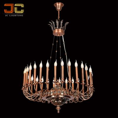 China Classic JC LIGHTING Custom Made Classic Bronze Lighting Brass Round Polishing Copper Pendant Chandelier For Restaurant Entrance for sale