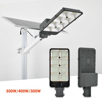 China ROAD High Power 500w 400w 300w 200w 100w Remote Control Solar Street Lights With Pole for sale