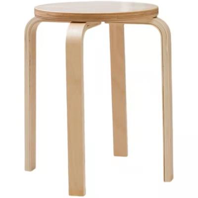 China Wholesale Cheap Price High Quality Products Creative Bentwood Round Wooden Stool for sale