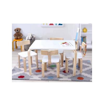 China Wholesale Ergonomic Bentwood Design Ergonomic Bentwood Chairs Furniture Wooden Kids Study Table and Chair Set for sale