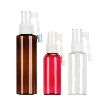 China Long Design Plastic Material Airtight Special Throat Mist Spray Nasal Oral Bottle for sale