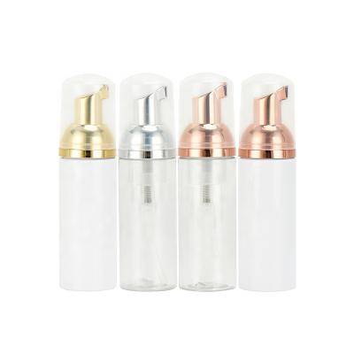 China New Product Airtight Cosmetic 30ml 50ml 60ml Gold Foam Liquid Pump Bottle for sale