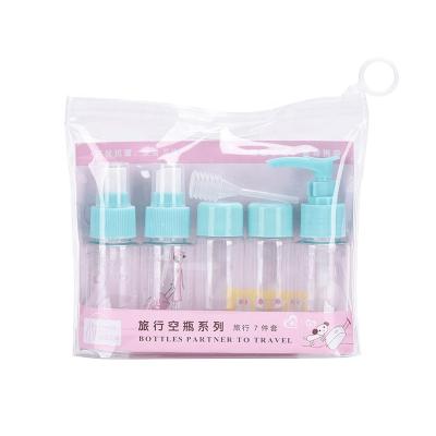 China Customized Mini Pet 40ml Light Blue Airtight Hot Selling Plastic Cosmetic Lotion Bottle For Travel for sale