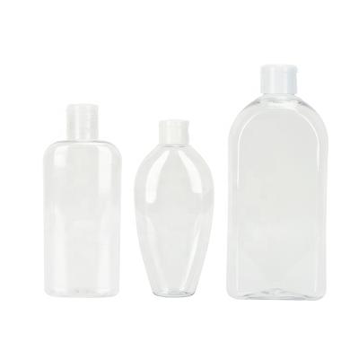 China High Quality Airtight 100ml 250ml 500ml Customized Clear Cosmetic Lotion Shampoo Plastic Bottle With Flip Cap for sale