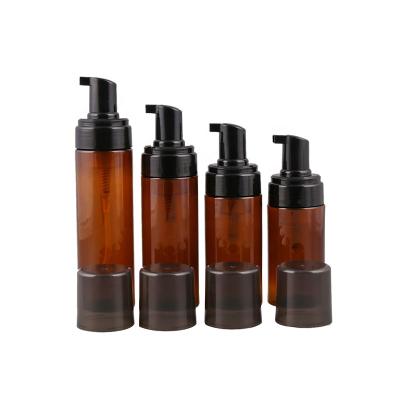 China New High Quality Airtight Empty Cosmetic Packaging 200ml Brown Soap Foam Pump Bottle for sale