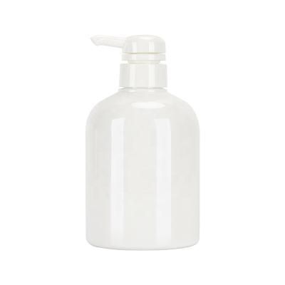 China Airtight Fast Delivery Skin Care Packaging 500ml Empty Round White Plastic Hand Wash Bottle Pump for sale