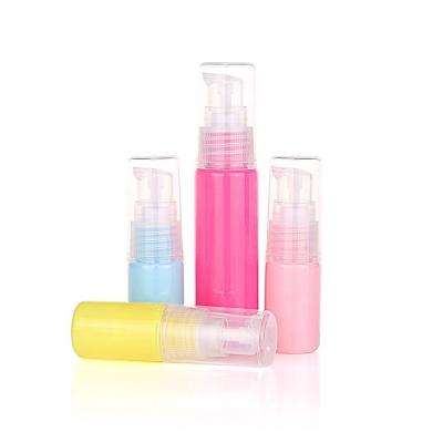 China Fashionable High End Empty Colorful Cosmetic Packaging Spray 30ml Plastic Bottle Airtight for sale