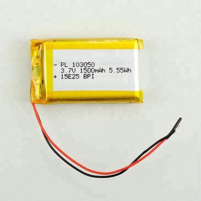 China Toys Li-polymer 3.7v 1500mah Li-ion polymer battery 5.55wh lithium polymer lipo battery for sale