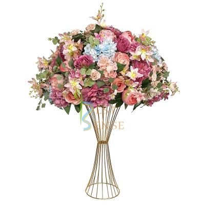 China 23.6 inch iron flower pot stand for wedding centerpiece backdrop decoration for sale