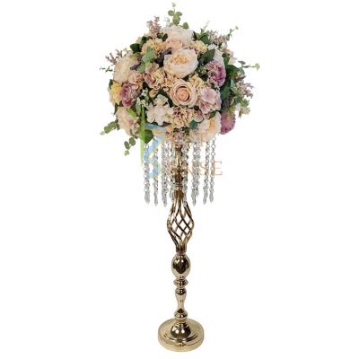 China 70cm Crystal Chandelier Centerpiece Flower Display Stand For Wedding CPC-08 for sale