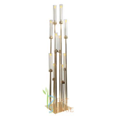 China Weddings 10am Gold Candelabra Centerpieces for Wedding Table for sale