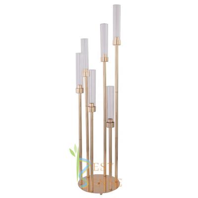 China Weddings 6am gold candelabra centerpieces for wedding table for sale