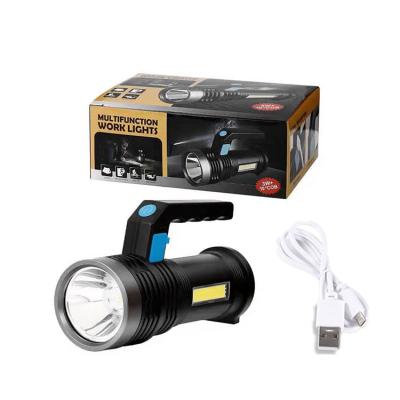 China ABS Super Bright Plastic Long Beam 1500 Chain Floodlight Camping Flashlights, Super Bright USB Cable Led Camping Light for sale