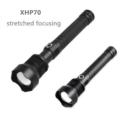 China Zoomable Led XHP70 High Lumen Light Hot Selling Military Grade Hunting Torch Light Led Flashlights Safe-Use Japan Geepas P70 Flashlights Led for sale