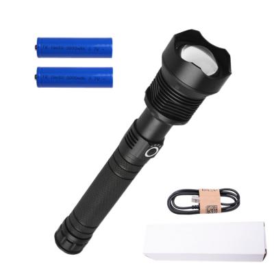 China Zoomable Led Lights Large Replaceable 18650 Battery Torch Water Resistant Blacklight Tactical Super Powerful Rechargeable Led Diving Flashlight for sale