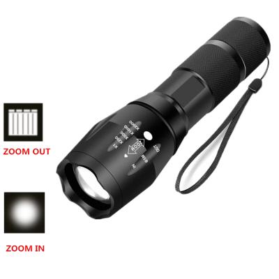 China Camping 5 Modes Lanterna Zoom Led Flashlight , Logo XML T6 Aluminum Alloy Hand Free Rechargeable Torch for sale