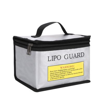 China OEM Fiberglass 21.5x14.5x16.5cm Explosion Proof and Flame Retardant Silicone Coated Safety Battery Bag for sale