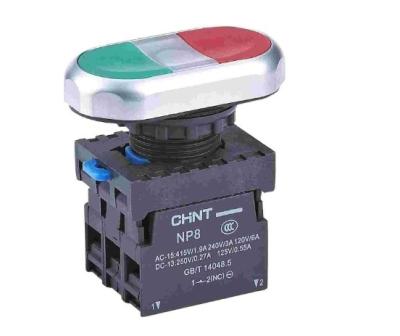 China NP8-SD Two-color Lighted Button IP54 Industrial Control Circuit Pushbutton Switch for sale