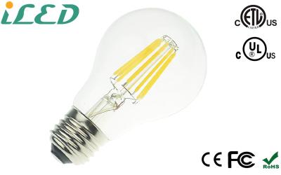 China 6000k Led Filament Bulbs A19 E27 Globe 120 Volt 100lm / W High Bright for sale