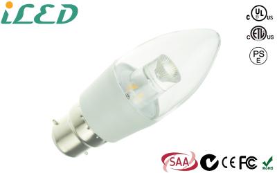 China Aluminiumder plastikled Basis Kerzen-Glühlampe-2300K-5500K B22 zu verkaufen