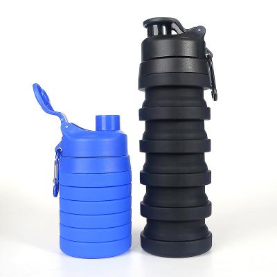 China Sustainable Contemporary Hot Sale Sport Recycle Collapsible Collapsible Drinks Silicone Water Bottle With Custom Logo Printing for sale