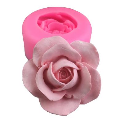 China Handmade DIY 3d Rose Flower Silicone Soap Mold Sustainable Romantic Aromatherapy Plaster Epoxy Mold for sale