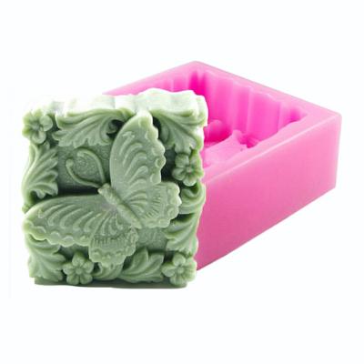 China DIY Viable Butterfly Silicone Mold Square Butterfly Flower Form Three-Dimensional Making Mold for sale