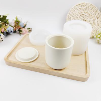 China Viable Desktop Succulent Silicone Storage Silicone Mold DIY Flower Pot Cement Aromatherapy Gypsum Gypsum Resin Mole for sale